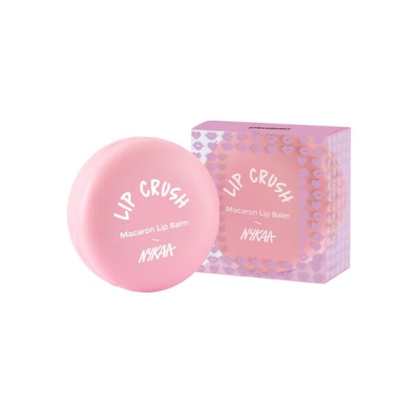 Nykaa Lip Crush Macaron Lip Balm - Strawberry (Pack Of 1) - Image 2