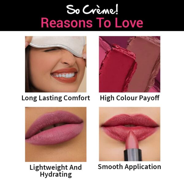 Nykaa So Creme! Creamy Matte Lipstick - You're Latte - Image 6