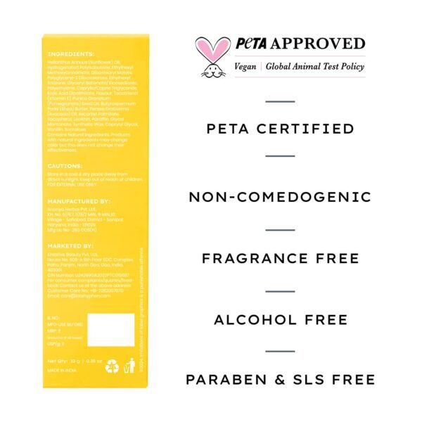 Hyphen Mango Lip Balm SPF 50 PA++++ | 2% Kojic Acid Brightening Lip Balm for Dark & Pigmented Lips | 1% Vitamin E & Vitamin C | Moisturizing SPF Lip Balm for Dry Lips - 10 g - Image 9