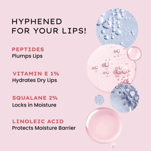 Hyphen Vitamin-Infused Tinted Lip Balm - Hazel | For Dry, Flaky & Dark Lips | 24 Hrs Moisturization | Hydrates, Plumps & Repairs Moisture Barrier | Peptide Lip Balm for Women | Peachy Nude Shade - 10g - Image 5