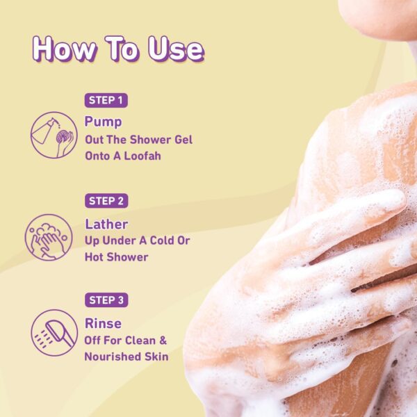 Plum Bodylovin' Vanilla Vibes Body Wash | SLS-Free Creamy Body Wash for Women | Shower Gel with Long Lasting Vanilla Fragrance | Aloe-Infused Nourishing Body Cleanser for Soft & Smooth Skin - 240ml - Image 4