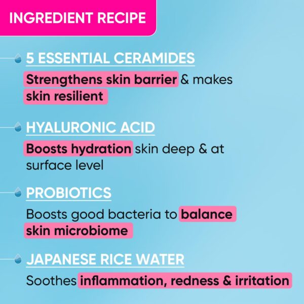 DOT & KEY Barrier Repair + Hydrating Gentle Face Wash With Probiotic|Ceremide Face Wash|Face Wash For Dry Skin,Normal Skin&Sensitive Skin|Gently Cleanses Skin From Dirt&Oil For Unisex,100Ml - Image 5