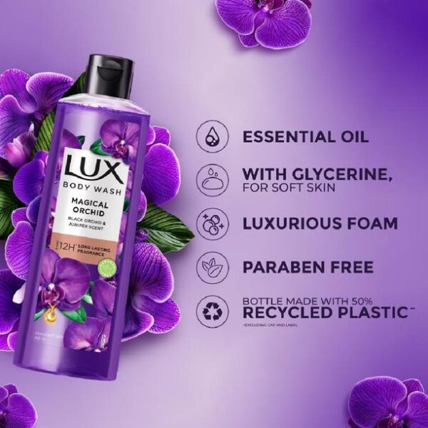 LUX Body Wash, XL Pump, Fragrant Skin Black Orchid Scent & Juniper Oil - Image 5